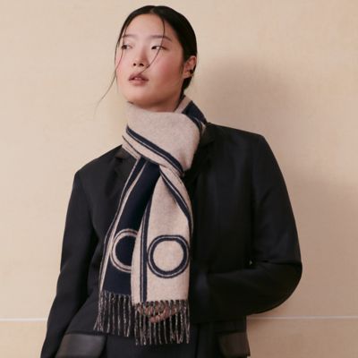 ブルー - レディス, スカーフ、ショール＆マフラー, カシミアストール